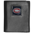 Montreal Canadiens® Deluxe Leather Tri-fold Wallet Packaged in Gift Box